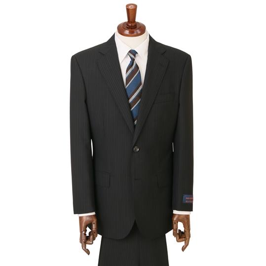 【洋服の青山】メンズ スーツ 春夏用 ブラック系 プレミアムスタンダードスーツ【CAVENDISH】 Savile Rowの画像