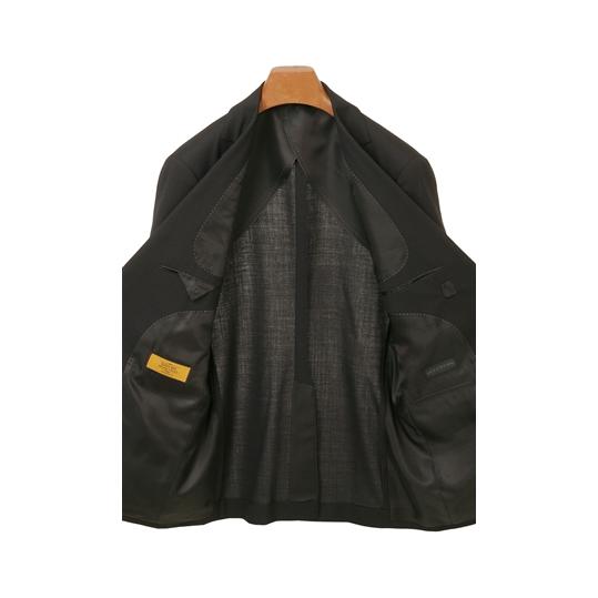 【洋服の青山】春夏 ブラック系 プレミアムスタイリッシュスーツ【ツーパンツ】【Super100's】 HILTON メンズ ビジネス ストレッチ 長袖 細身体 スリム 標準体の画像