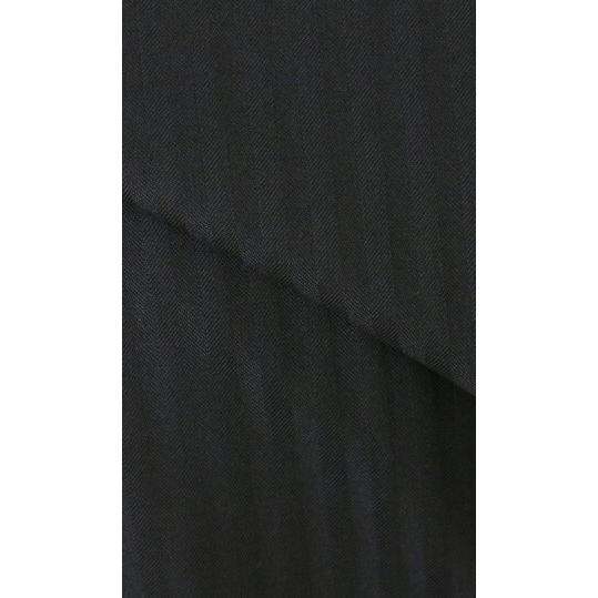 【洋服の青山】スリーピース スーツ メンズ スリム 春夏秋冬用 ブラック系 ストライプ ウール100% ベスト 付き 2ボタン ノータック ストレッチ 動きやすいの画像