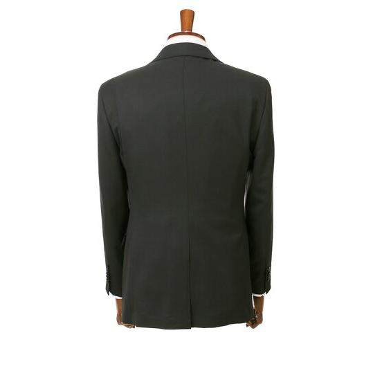 【洋服の青山】メンズ スリーピース スーツ ベスト付き ビジネス オフィス 春夏 秋冬 オールシーズン 黒 ブラック系 プレミアムスタイリッシュスーツ ストレッチの画像