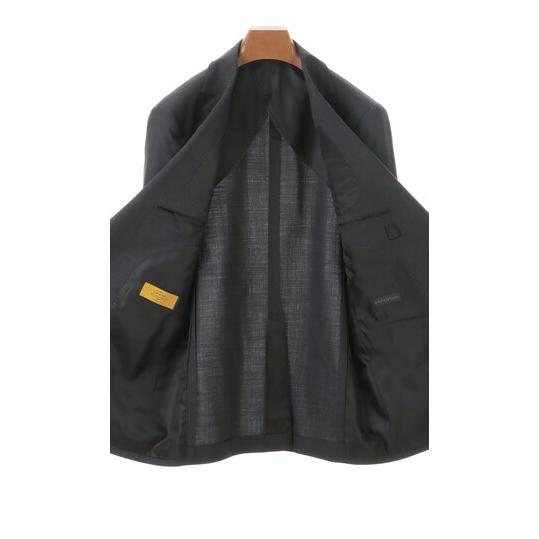 【洋服の青山】スリーピース 3点セット ウール100% プレミアム スーツ メンズ スリム 春夏 グレー 灰色 大きいサイズ 2ボタン 背抜き センターベント ビジネスの画像