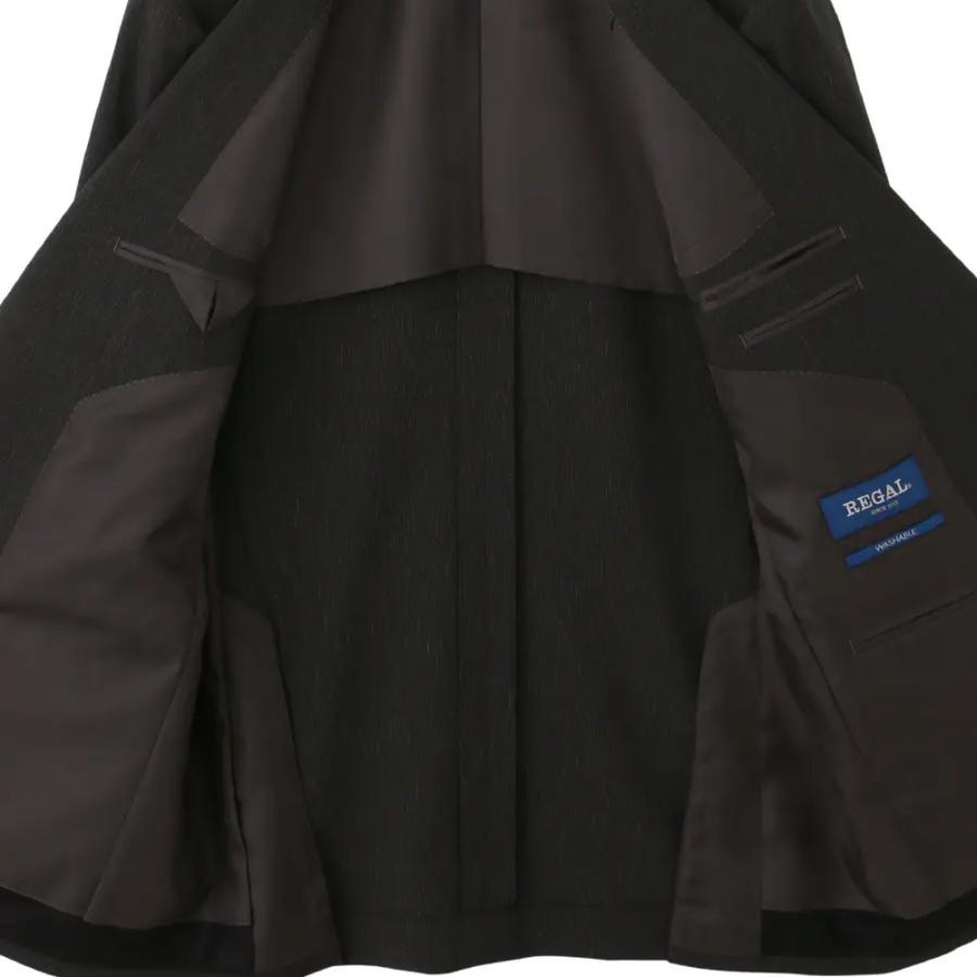【洋服の青山】ツーパンツ パンツ2本付き 肩くるしくないスーツ メンズ スリム 春夏 グレー 灰色 織柄 疲れにくい 2ボタン ツータック 洗える 2WAYストレッチの画像