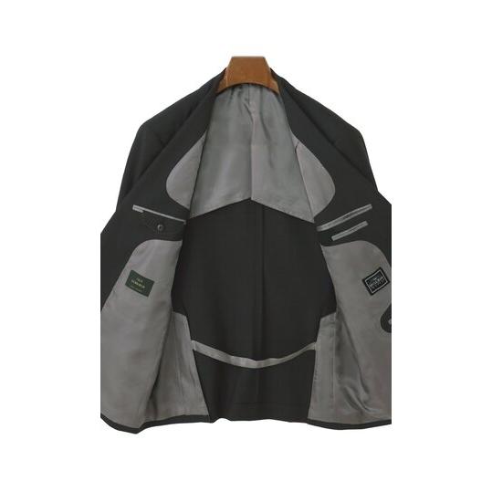 【洋服の青山】DORMEUIL ドーメル ウール100% 本台場 サイドベンツ プレミアム スーツ メンズ ゆったり 春夏 グレー グレンチェック 大きいサイズ ワンタックの画像