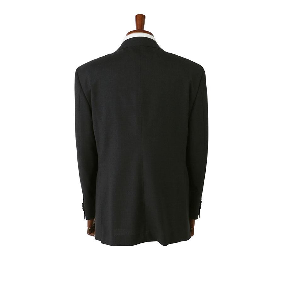 【洋服の青山】DORMEUIL ドーメル ウール100% 本台場 サイドベンツ プレミアム スーツ メンズ ゆったり 春夏 グレー グレンチェック 大きいサイズ ワンタックの画像
