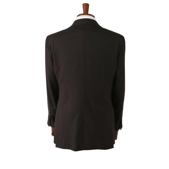 【洋服の青山】グアベロ プレミアム ウール100% GUABELLO スーツ メンズ スリム 春夏 ブラウン チェック 2ボタン 背抜き サイドベンツ 本切羽 本台場 ワンタックの画像