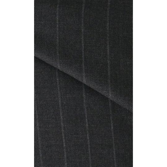 【洋服の青山】GUABELLO グアベロ ウール100 本台場 本切羽 サイドベンツ プレミアム スーツ メンズ スリム 春夏 グレー ストライプ ワンタック インポート生地の画像
