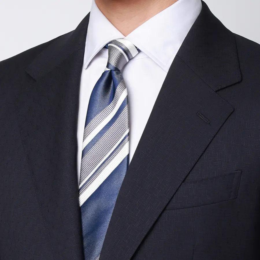 【洋服の青山】CERRUTI チェルッティ ウール100% プレミアム スーツ メンズ  春夏 ネイビー 紺 2ボタン 本切羽 本台場 サイドベンツ ワンタック 大きいサイズの画像