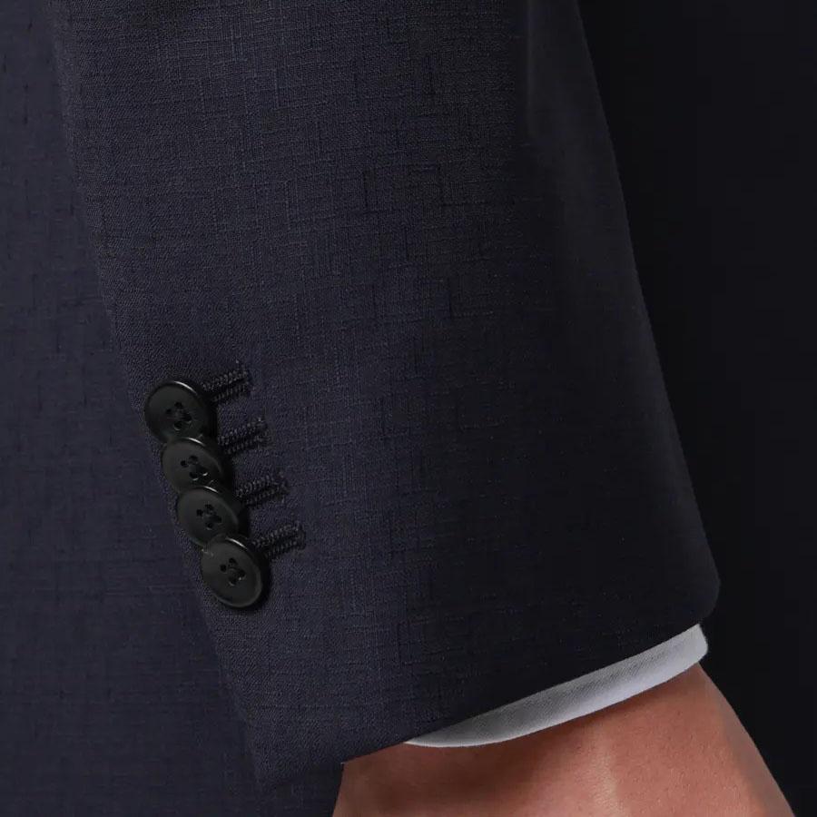 【洋服の青山】CERRUTI チェルッティ ウール100% プレミアム スーツ メンズ  春夏 ネイビー 紺 2ボタン 本切羽 本台場 サイドベンツ ワンタック 大きいサイズの画像
