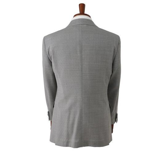 【洋服の青山】CERRUTI チェルッティ ウール100% プレミアム スーツ メンズ  春夏 グレー 灰色 2ボタン 本切羽 本台場 サイドベンツ ワンタック 大きいサイズの画像