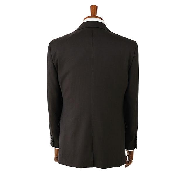 【洋服の青山】ウール100% スリーピース プレミアム スーツ メンズ スリム ベスト付き 春夏秋冬 ブラウン ストライプ Super100's 大きいサイズ 3ピース ジレの画像