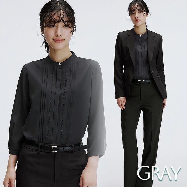 楽天市場】ブラウス 七分袖（袖の長さノースリーブ）（事務服 