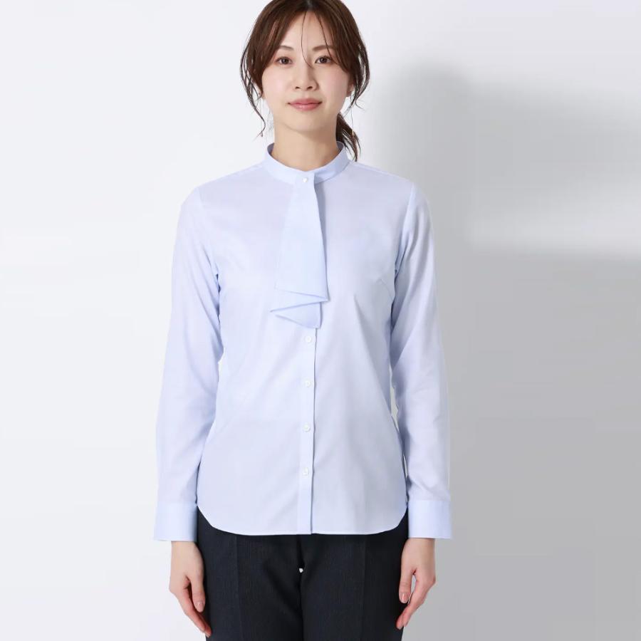 AOYAMA 【洋服の青山】シワになりにくい 取り外し ボウタイ ブラウス