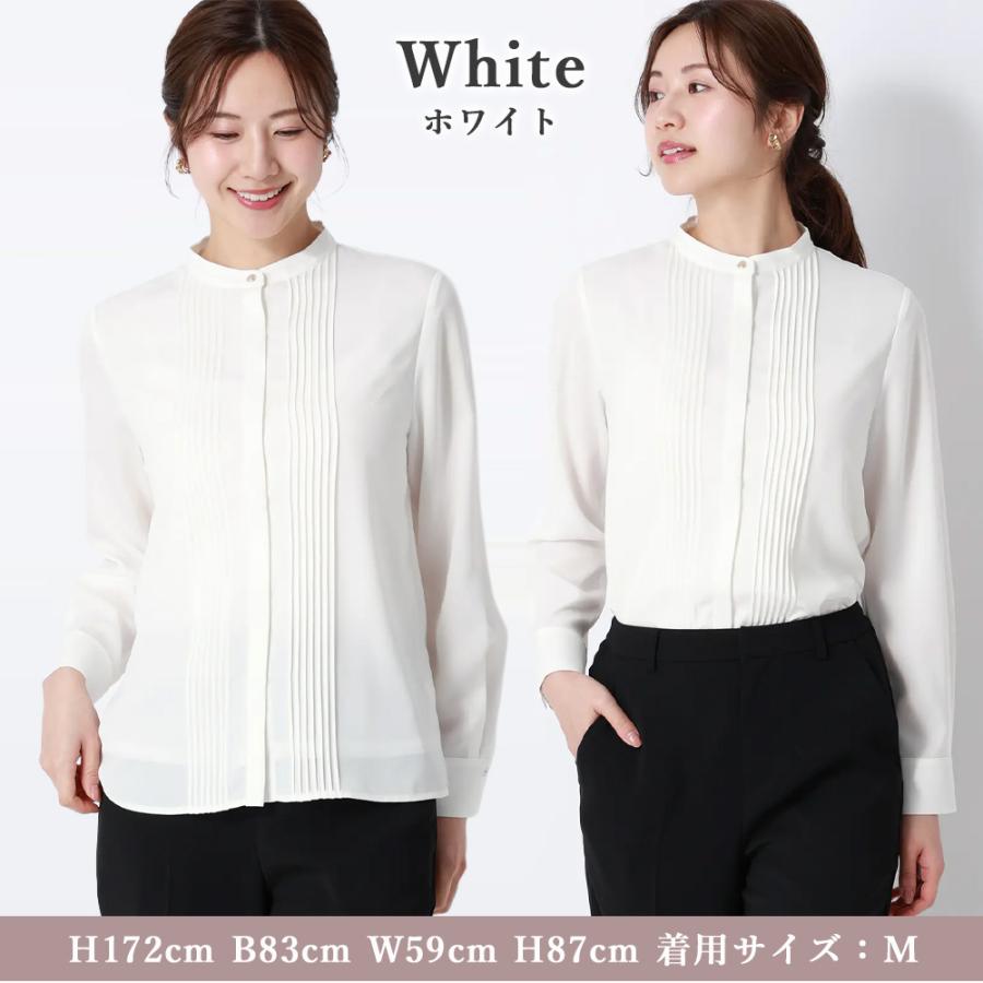 AOYAMA 【洋服の青山】バンドカラー ブラウス レディース 長袖 春夏