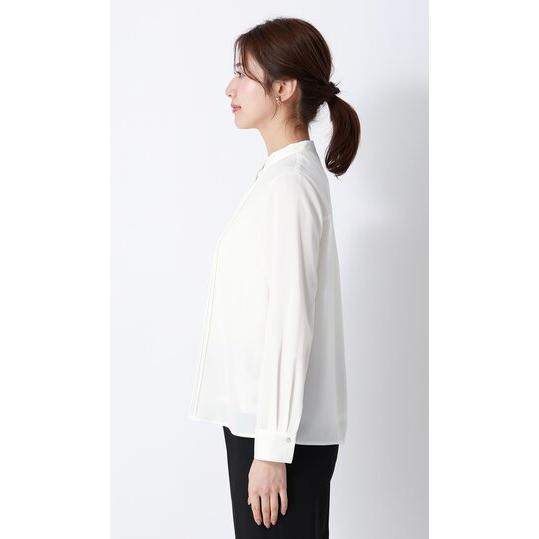 AOYAMA 【洋服の青山】バンドカラー ブラウス レディース 長袖 春夏