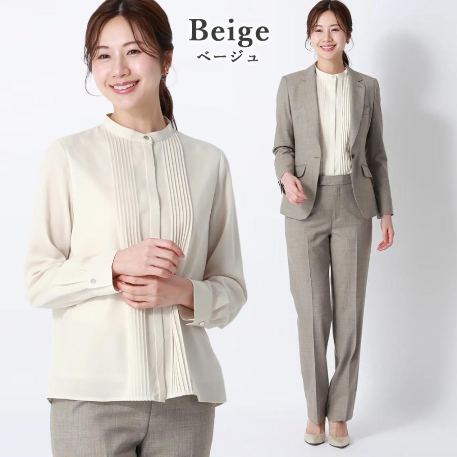 AOYAMA 【洋服の青山】バンドカラー ブラウス レディース 長袖 春夏