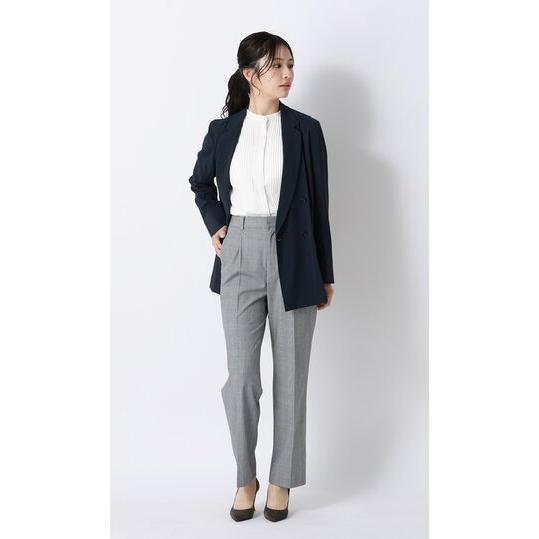 AOYAMA 【洋服の青山】春夏 ホワイト系 ピンタックブラウス【半袖