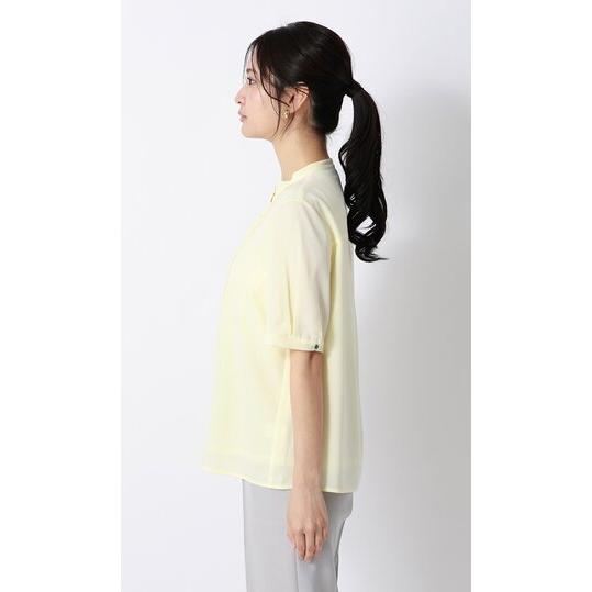AOYAMA 【洋服の青山】春夏 イエロー系 ピンタックブラウス【半袖