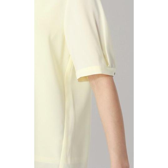 AOYAMA 【洋服の青山】春夏 イエロー系 ピンタックブラウス【半袖