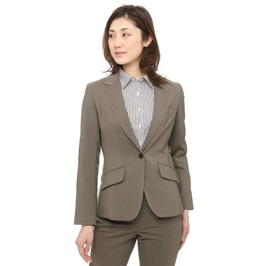 オールシーズン用 ブラウン系 セット着用可 ストレッチ インポート生地使用 1ボタンジャケット Hilton 洋服の青山plus 通販 Paypayモール