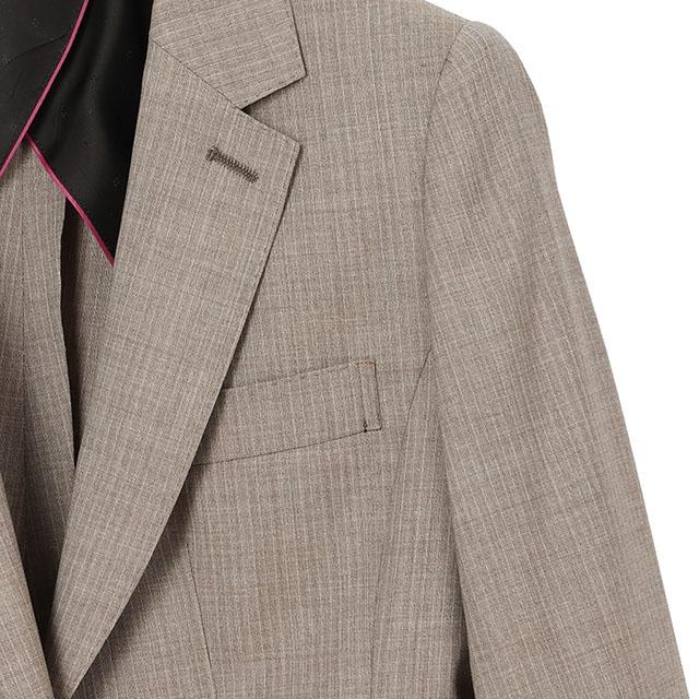 ベージュ ストライプ ジャケット AOYAMA 【洋服の青山】 レディース テーラードジャケット セットアップ
