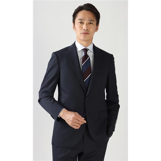 【洋服の青山】オールシーズン ネイビー系 プレミアムスタイリッシュスーツ【ツーパンツ】 HILTON メンズ ビジネス ウォッシャブル ストレッチ 長袖 細身体｜y-aoyama｜07