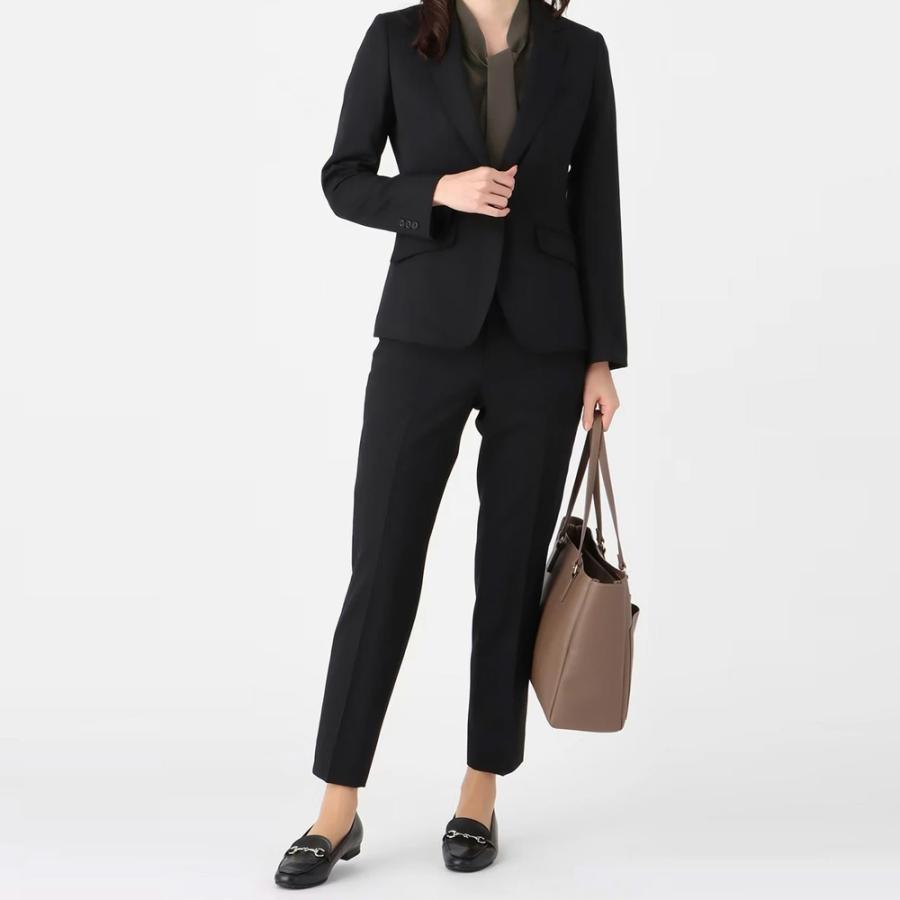 黒スーツ　テーパードパンツ　レディース　洋服の青山　スーツ AOYAMA 【洋服の青山】ストレッチ レディース テーパードパンツ