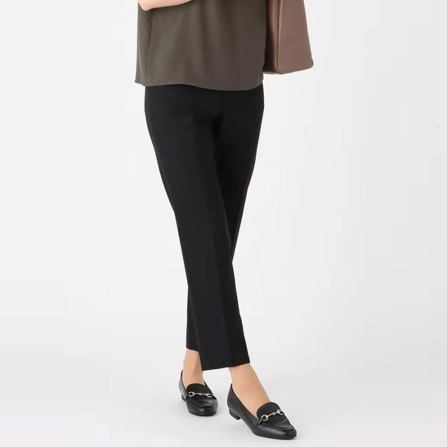 【美品】AOYAMA パーソンズ　黒無地　2パンツ　AB ストレッチ　ブラック AOYAMA 【洋服の青山】ストレッチ レディース テーパードパンツ