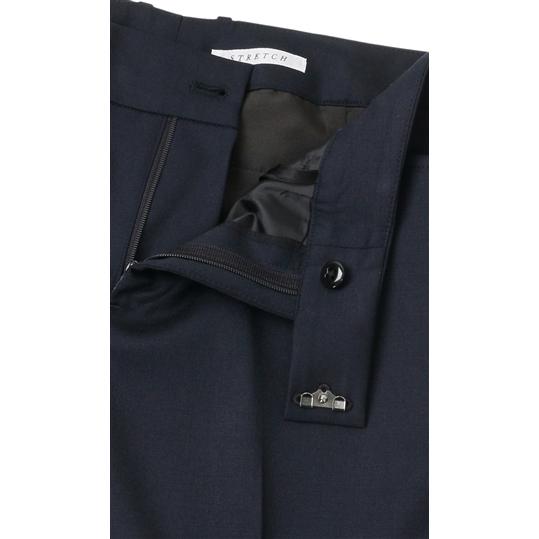 AOYAMA 【洋服の青山】レディース テーパードパンツ 無地 ネイビー 紺