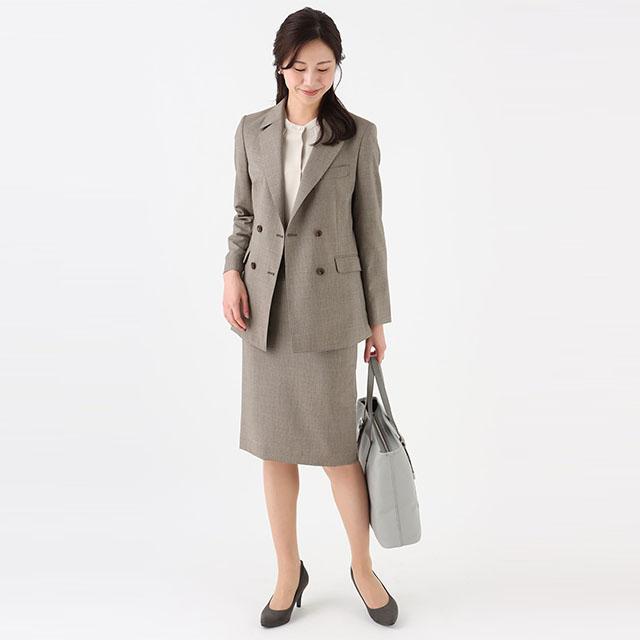 AOYAMA 【洋服の青山】セットアップ可 後ろファスナー タイトスカート