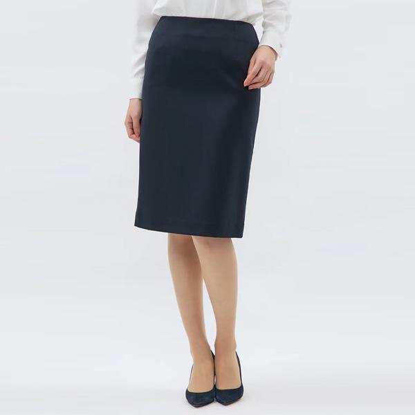 AOYAMA 【洋服の青山】タイトスカート ウール ストレッチ ひざ丈