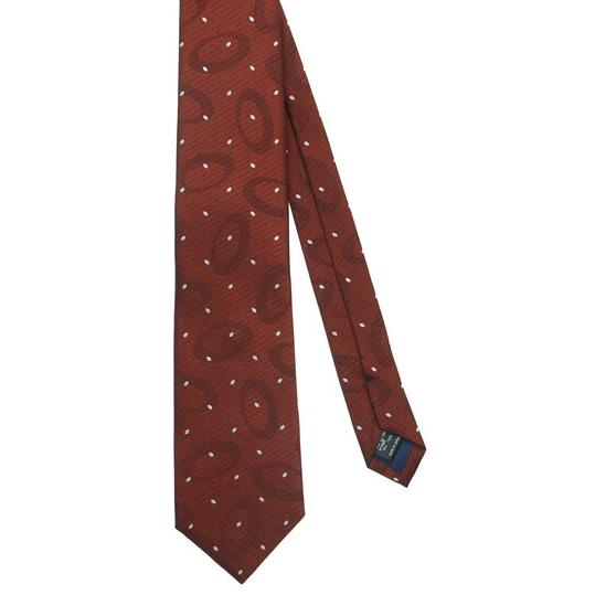 AOYAMA 【洋服の青山】ネクタイ メンズ シルク オレンジ レギュラー