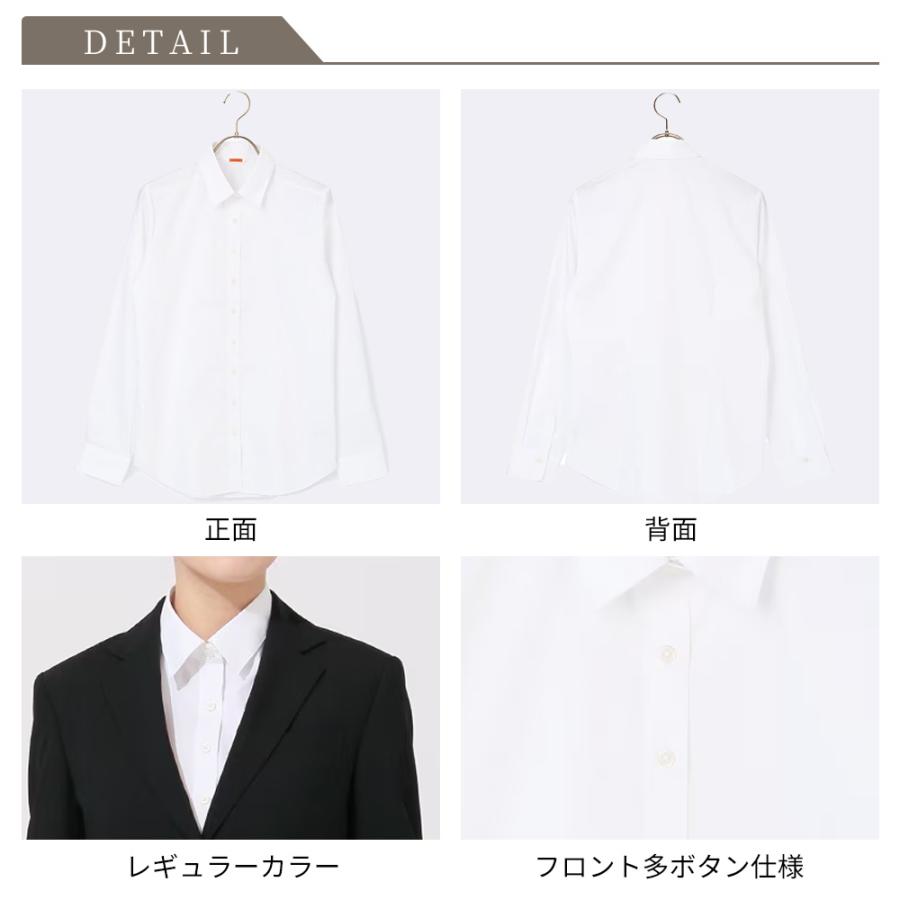 AOYAMA 【洋服の青山】ブラウス レディース ワイシャツ 襟 襟付き 就活 