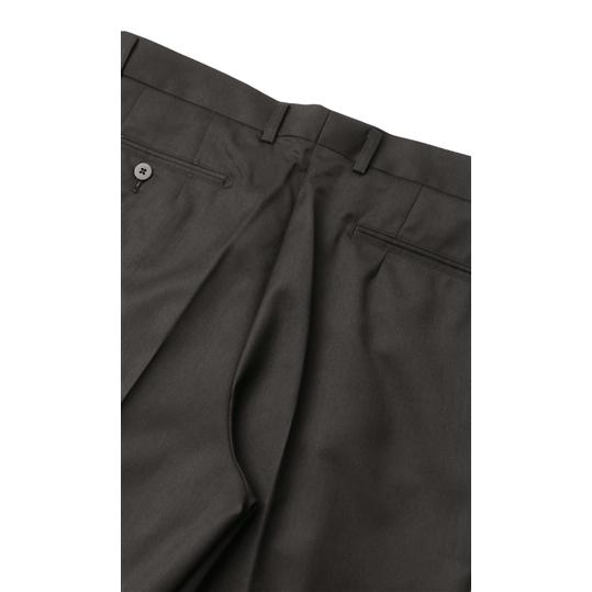 00s   ウールスラックス ツータック ブラック AOYAMA 【洋服の青山】メンズ スラックス 秋冬 スタンダードスラックス