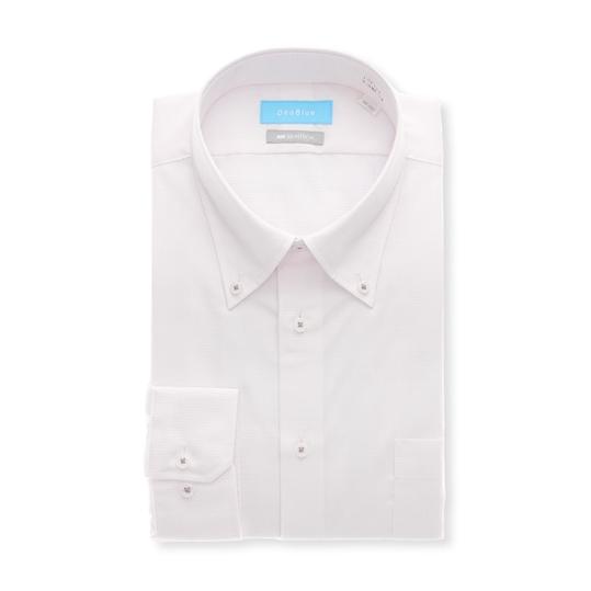 【洋服の青山】ノーアイロン ワイシャツ メンズ 春夏秋冬 パープル 紫 長袖 ボタンダウン スリム スタイリッシュ ビジネスカジュアル 形態安定 瞬間消臭 | AOYAMA