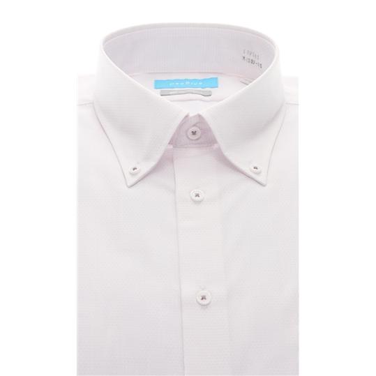 【洋服の青山】ノーアイロン ワイシャツ メンズ 春夏秋冬 パープル 紫 長袖 ボタンダウン スリム スタイリッシュ ビジネスカジュアル 形態安定 瞬間消臭 | AOYAMA | 01