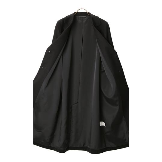 秋冬 KASHIYAMA MTR社生地カシミヤチェスターコート ブラック 樫山 秋冬 KASHIYAMA MTR社生地カシミヤチェスターコート ブラック