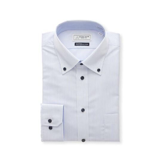 AOYAMA 【洋服の青山】オールシーズン ブルー ボタンダウン 長袖
