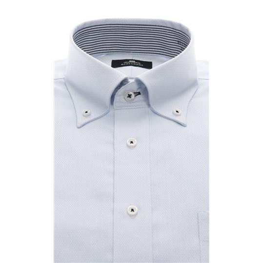 AOYAMA 【洋服の青山】ブルー水色 ボタンダウン ワイシャツ 標準