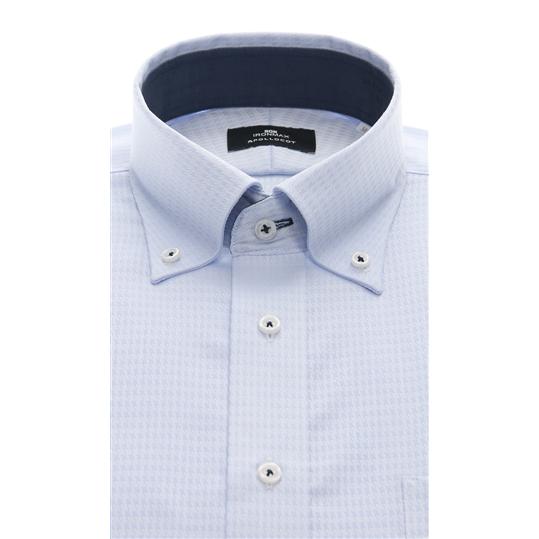 AOYAMA 【洋服の青山】ブルー水色 ボタンダウン ワイシャツ 標準
