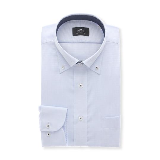 AOYAMA 【洋服の青山】ブルー水色 ボタンダウン ワイシャツ 標準