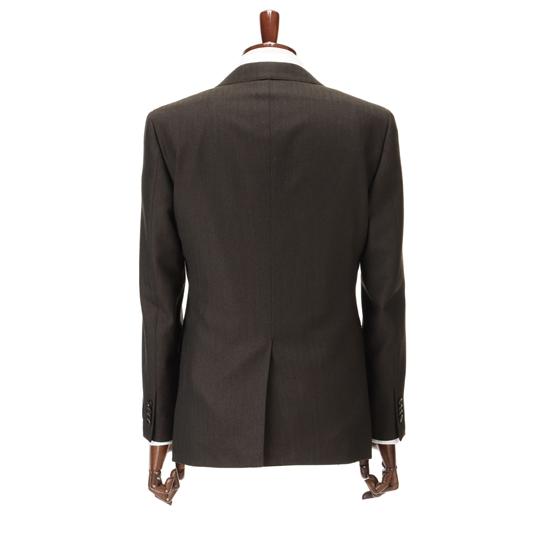 【洋服の青山】秋冬 ブラウン系 プレミアムスタイリッシュスーツ【ツーパンツ】【Super100's】 HILTON メンズ ビジネス ストレッチ 長袖 標準体の画像