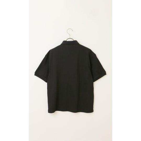 AOYAMA 【洋服の青山】カノコポロシャツ メンズ 春夏 ブラック 織柄