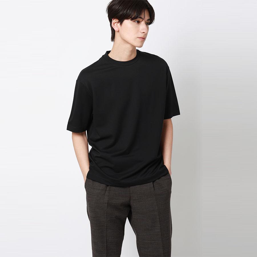 AOYAMA 【洋服の青山】Tシャツ ポンチ クルーネック 半袖 メンズ 春夏