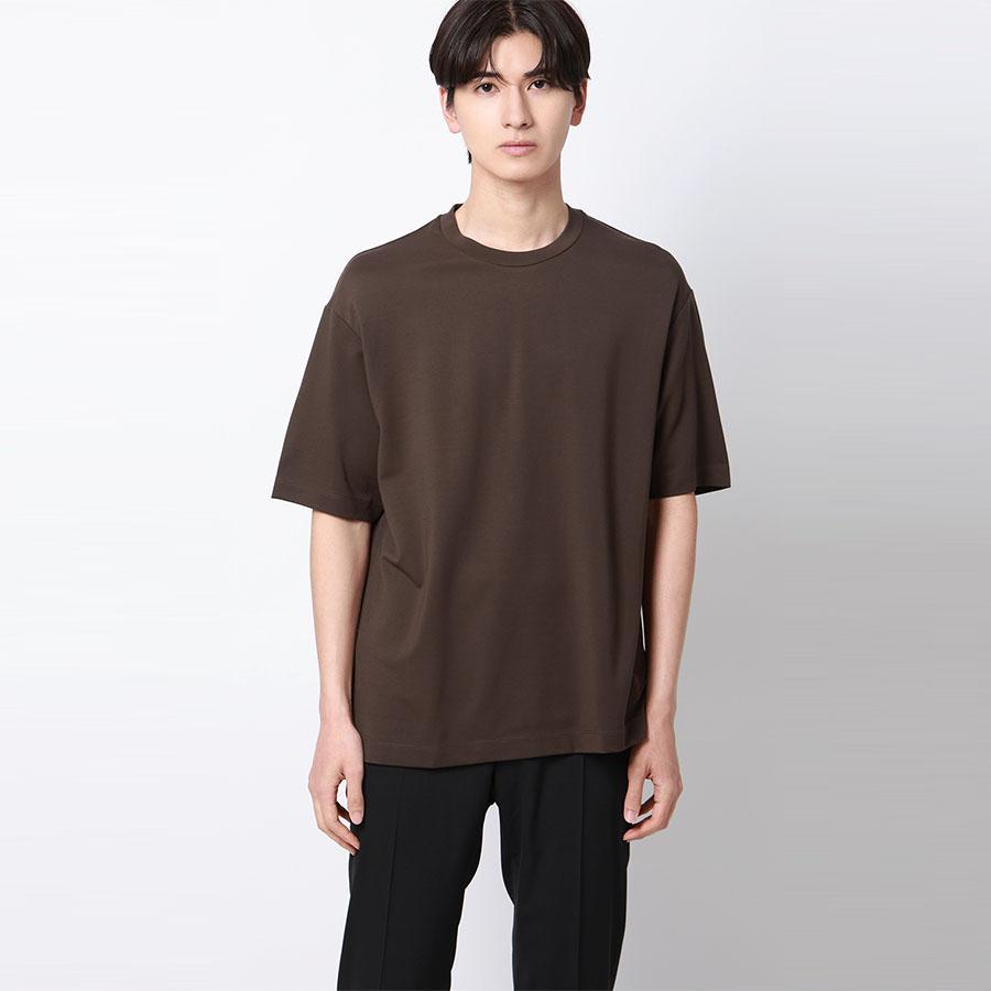 AOYAMA 【洋服の青山】Tシャツ ポンチ クルーネック 半袖 メンズ 春夏