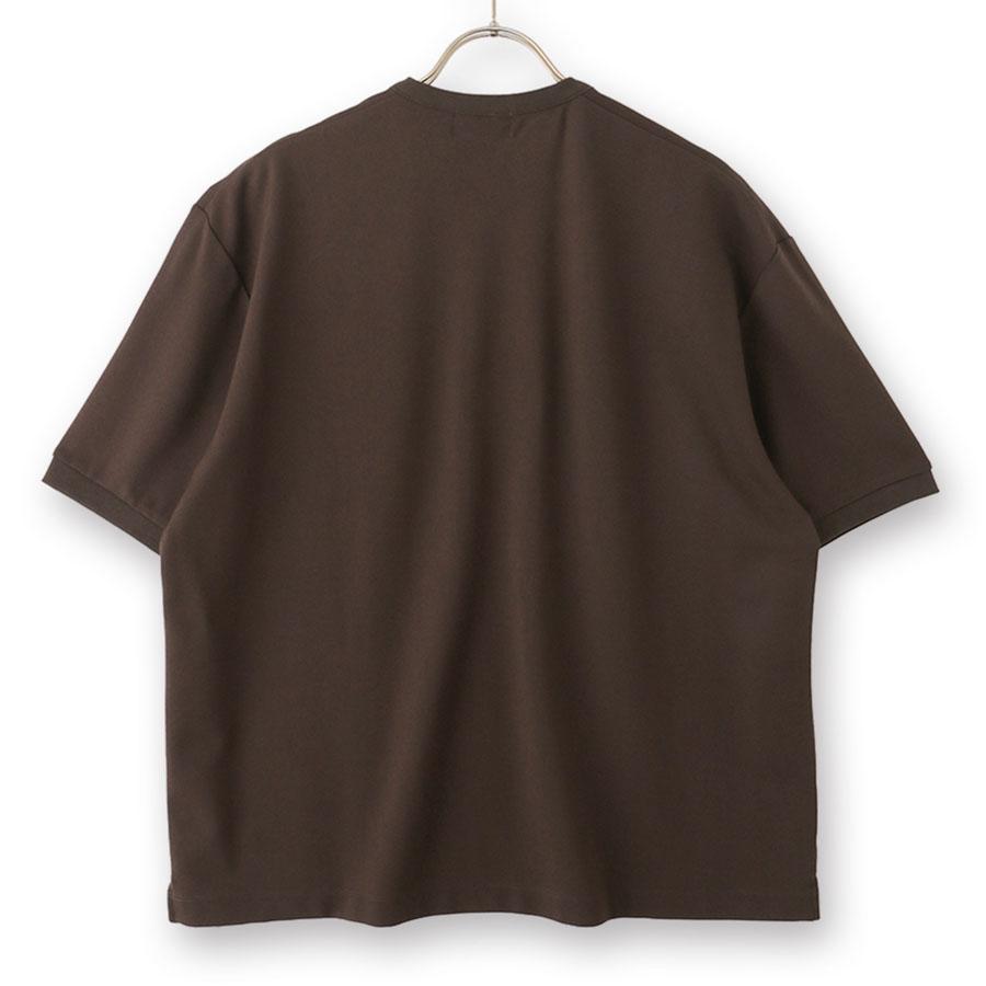 AOYAMA 【洋服の青山】Tシャツ ポンチ ヘンリーネック 半袖 メンズ 春