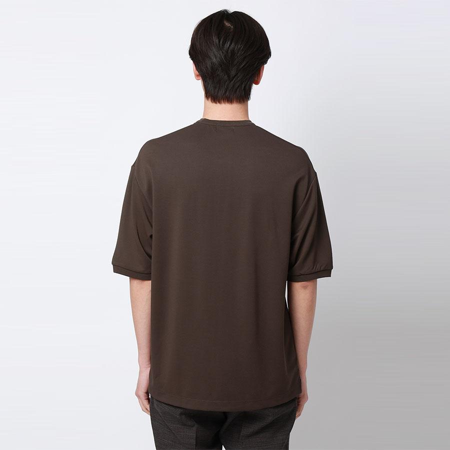 AOYAMA 【洋服の青山】Tシャツ ポンチ ヘンリーネック 半袖 メンズ 春
