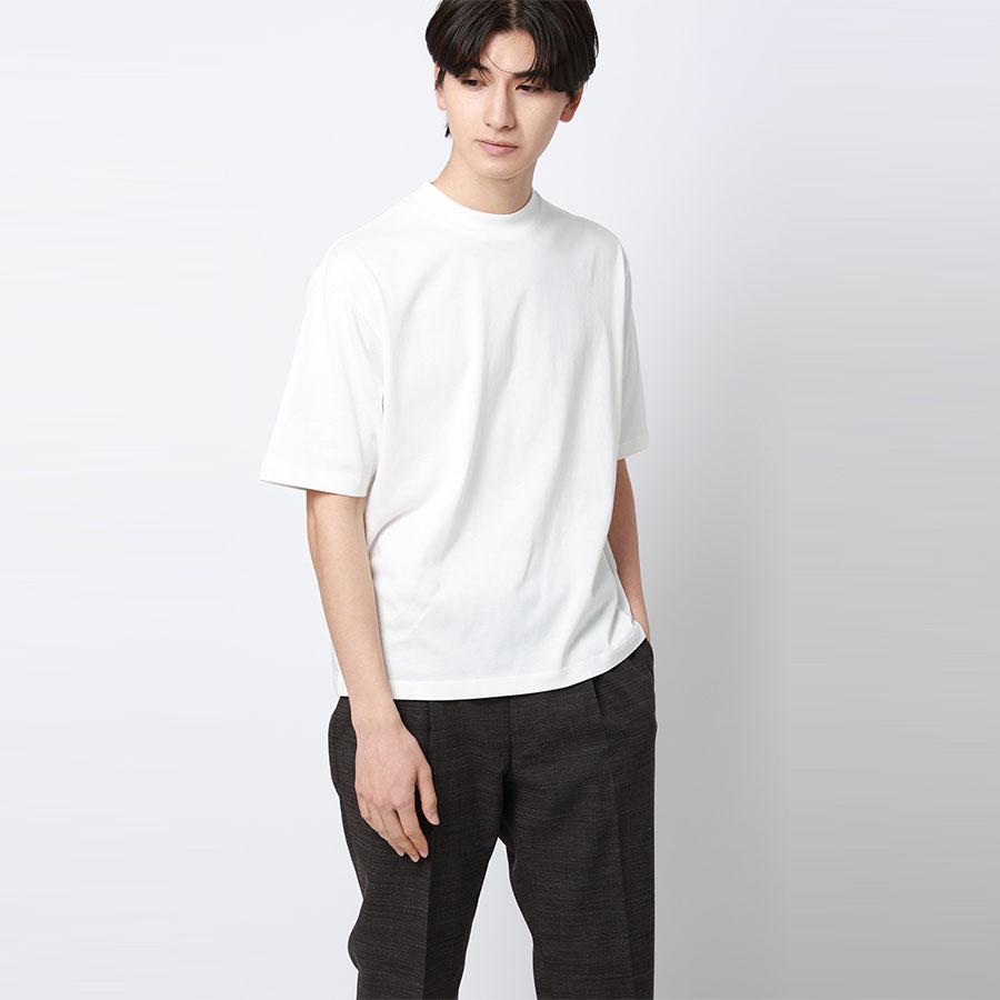 AOYAMA 【洋服の青山】Tシャツ モックネック 半袖 メンズ 春夏