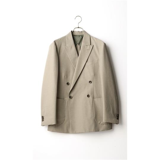 AOYAMA 【洋服の青山】春夏 ベージュ系 4つボタンダブルピークドラペル 