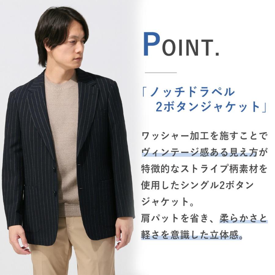 AOYAMA 【洋服の青山】春夏 ネイビー系 ノッチドラペル2ボタン