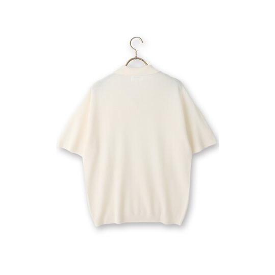 AOYAMA 【洋服の青山】和紙 ニットポロシャツ スキッパーカラー 半袖
